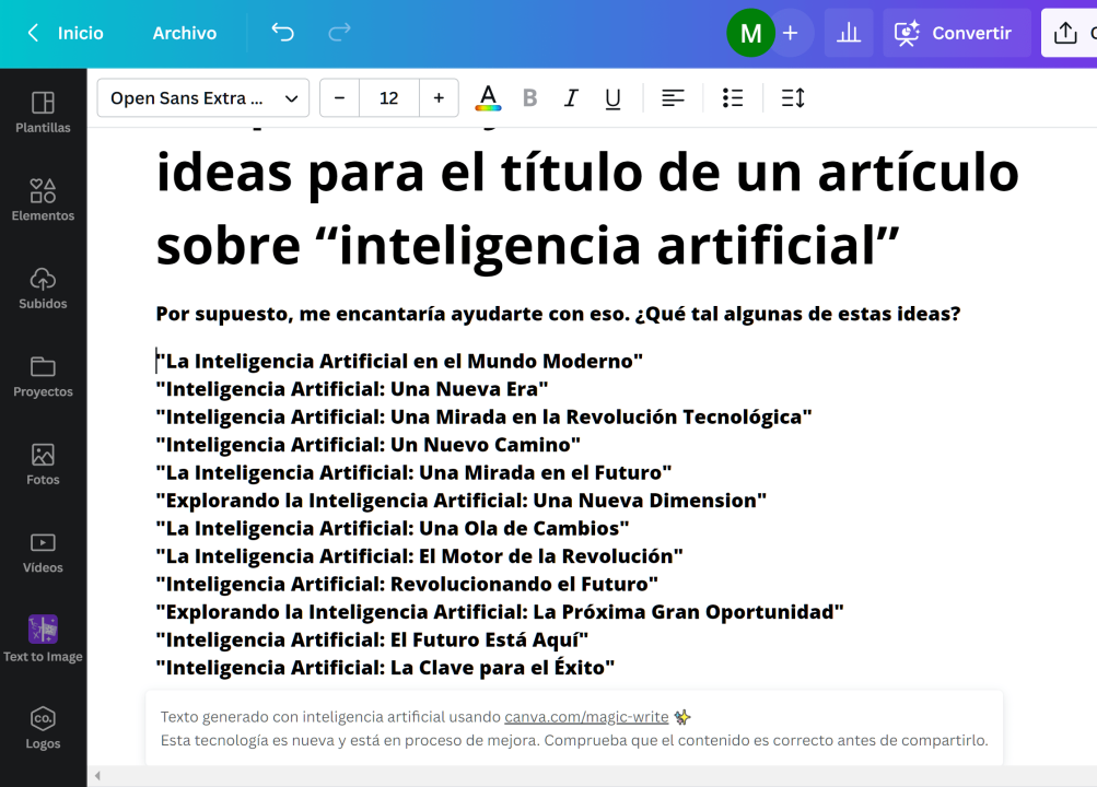 ¿cómo Generar Textos Con Inteligencia Artificial Canva Texto Mágicoemk 7401